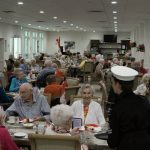 Residents enjoy their Canada Day barbecued meal in the Dining Room