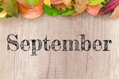 Activity Calendar with Newsletter & Menu Calendar — September 2018
