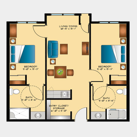Rotary Villas Blue Bell Suite